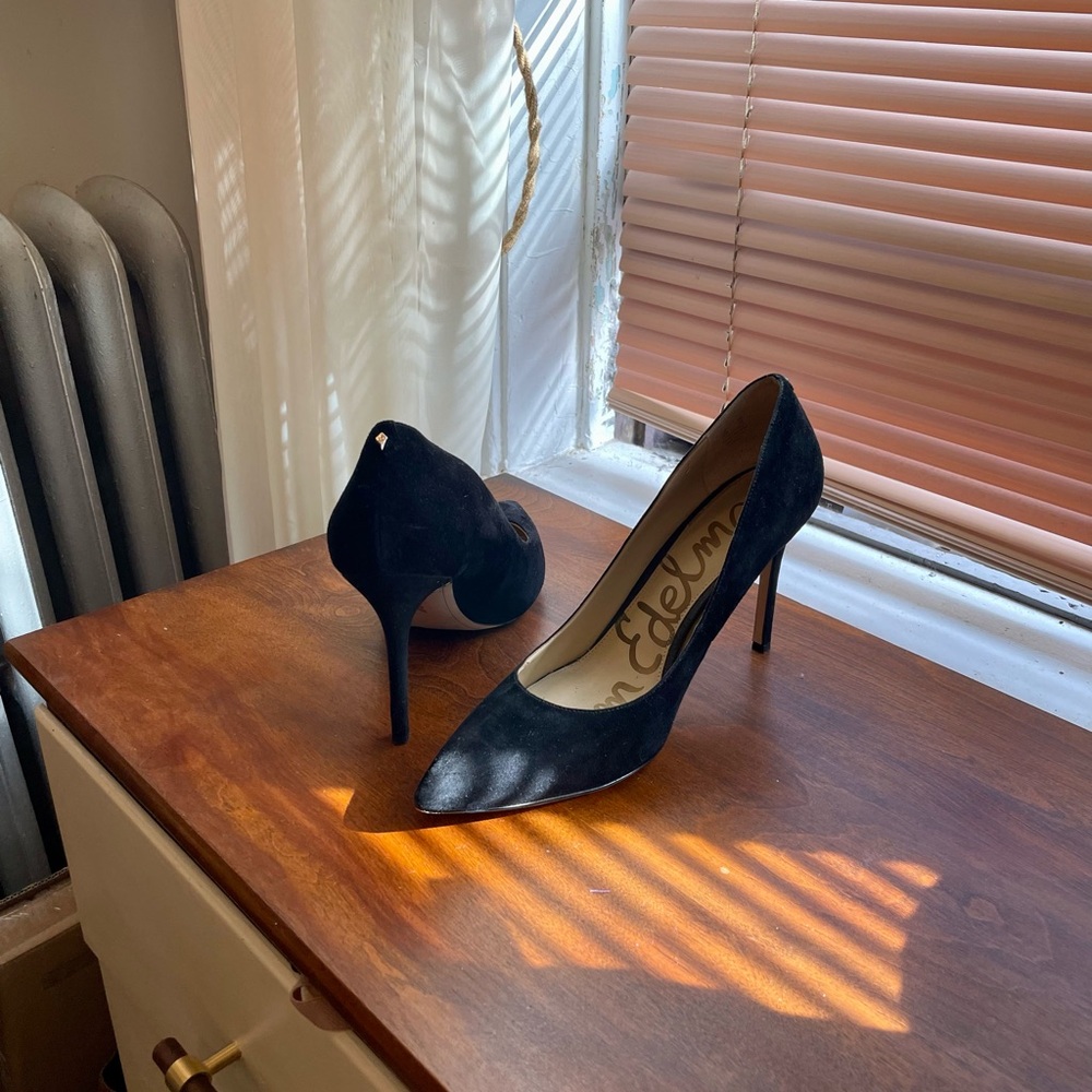Sam Edelman Black Suede Heels